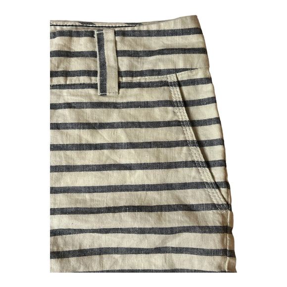 Tommy Hilfiger Linen Cotton Striped Shorts Women’s Size 4 Pockets Preppy - Picture 5 of 15